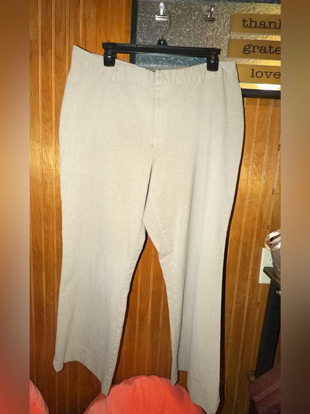 Old Navy Light Beige Linen-Blend Capris